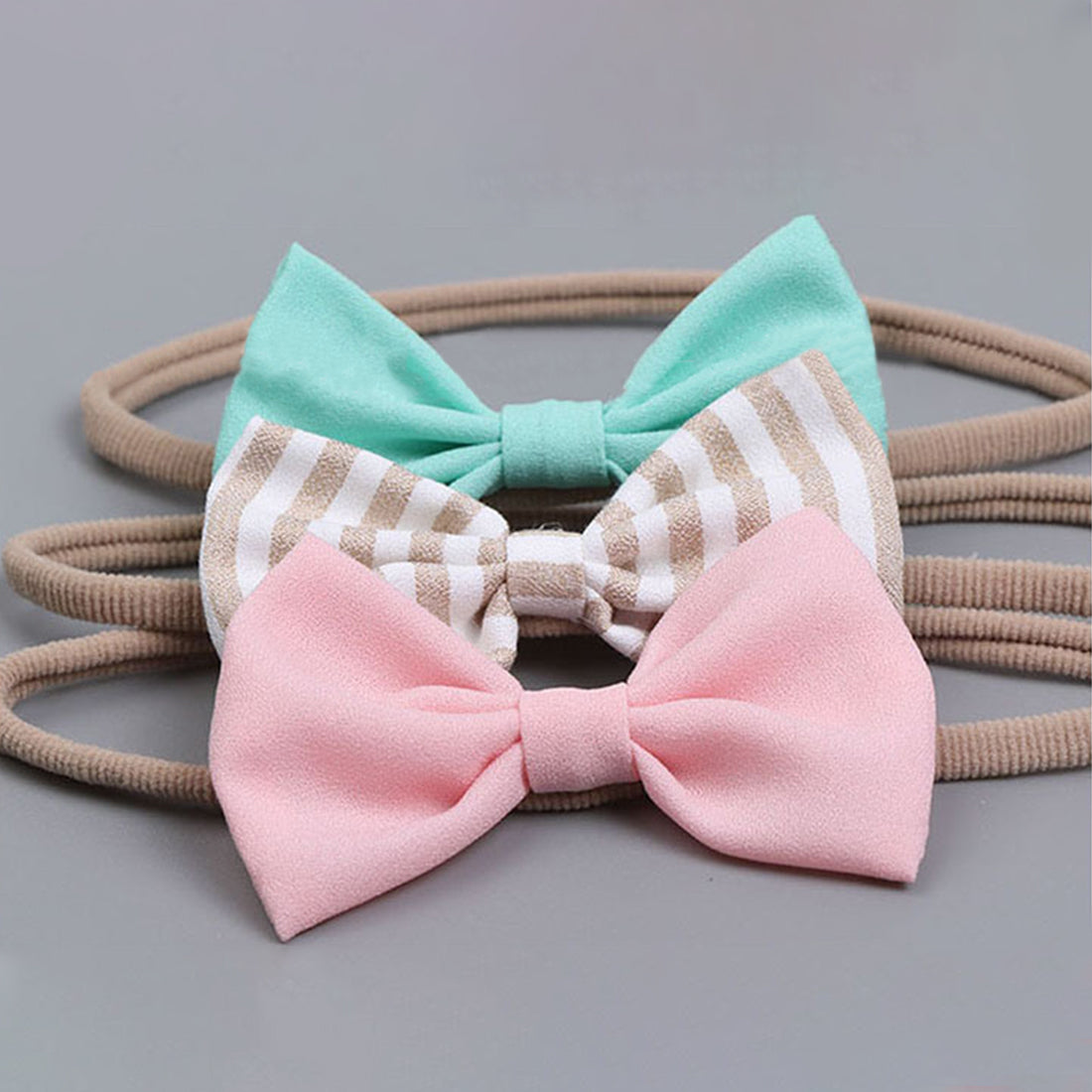 ZIBUYU 3PCS Baby Girl Nylon Headbands Infant Flower Elastic Hair band Bows Wraps For Newborn Toddler Hair Accessories ZIBUYU 3PCS Baby Girl Nylon Headbands Infant Flower Elastic Hair band Bows Wraps For Newborn Toddler Hair Accessories